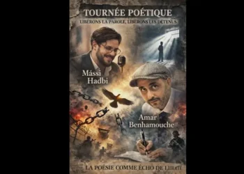 Massi Hadbi et Amar Benhamouche en tournée poétique dans le sud de la France pour défendre la parole libre et soutenir les détenus d’opinion.