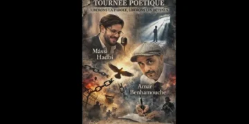 Massi Hadbi et Amar Benhamouche en tournée poétique dans le sud de la France pour défendre la parole libre et soutenir les détenus d’opinion.