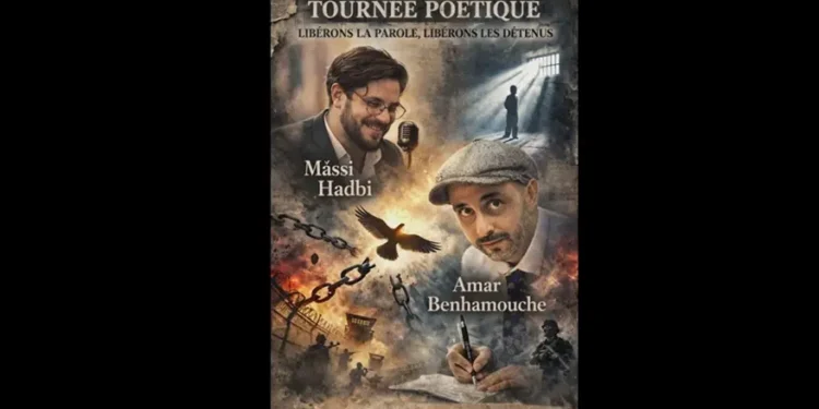 Massi Hadbi et Amar Benhamouche en tournée poétique dans le sud de la France pour défendre la parole libre et soutenir les détenus d’opinion.